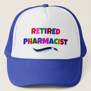 Casquette Pharmacien retraité, Conception de texte coloré