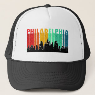 Casquette Philadelphie colorée Retro Sunset Cityscape