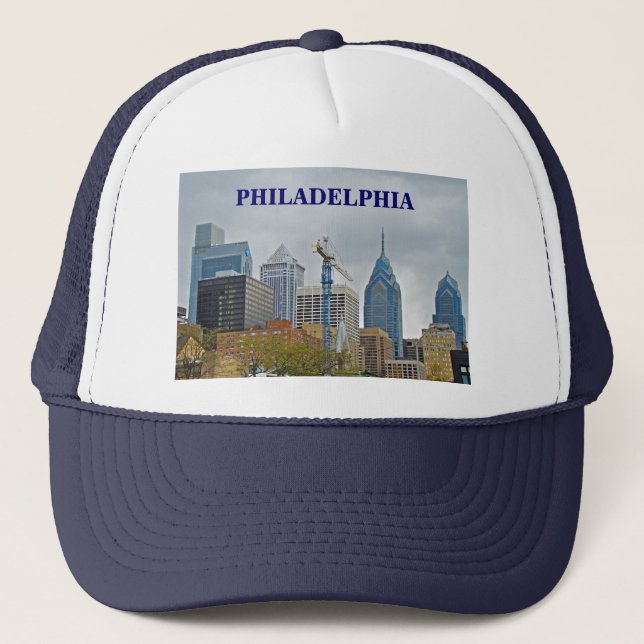 Casquette Philadelphie Skyline de la promenade fluviale (Devant)