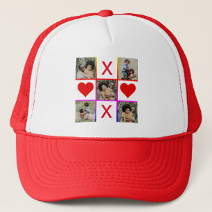 Casquette Photo Collage Tic Tac Toe Hugs Fête des pères Bais