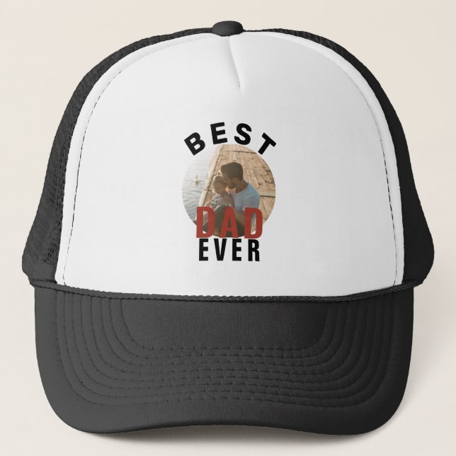 Casquette Photo de la Fête des Pères du meilleur papa (Devant)