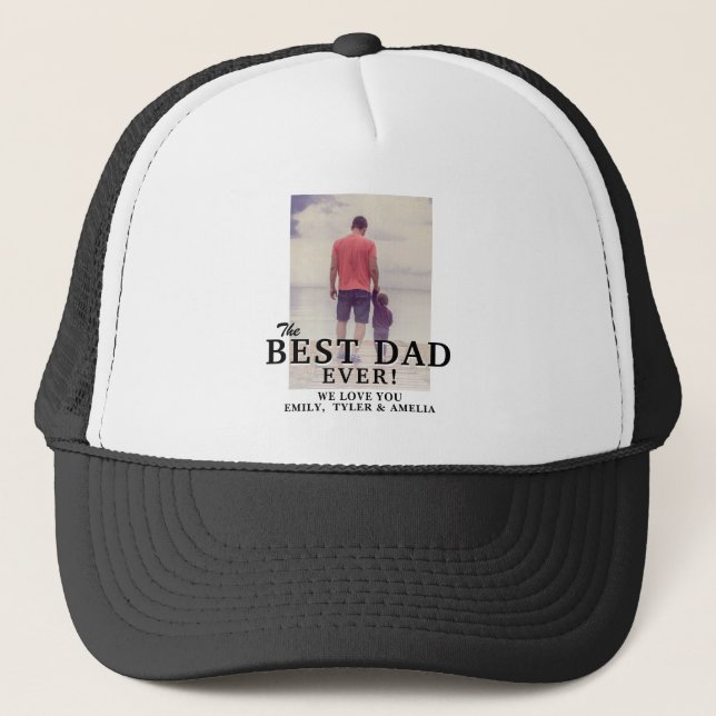 Casquette Photo du Meilleur Père Ever Typografy Father's Day (Devant)