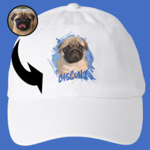 Photo et nom de chien Pug mignon personnalisé