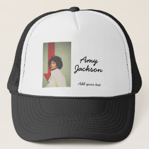Casquette Photo nom complet date simple minimal fille femme