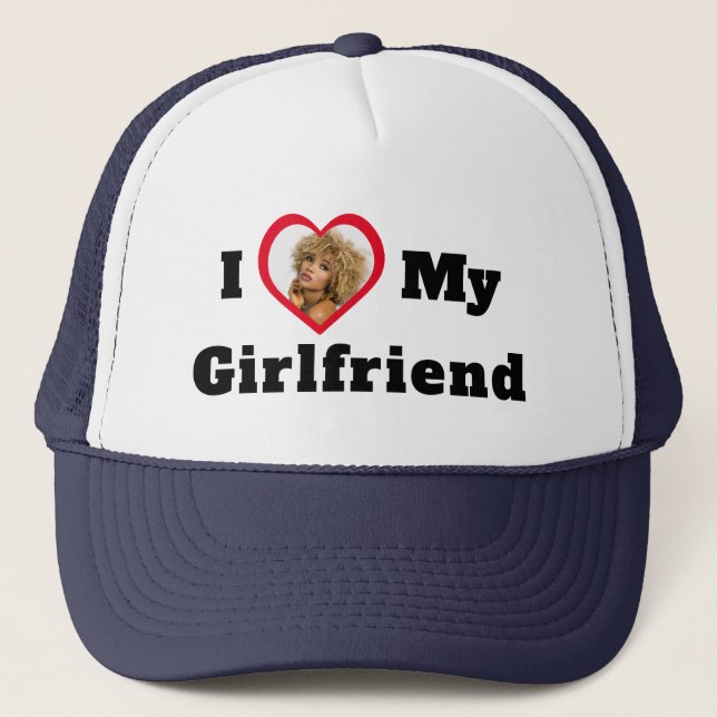 Casquette Photo personnalisée J'aime ma petite amie (Devant)