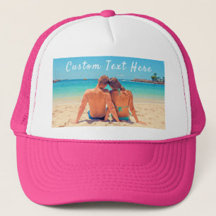 Casquette Photo personnalisée Texte Trucker Hat vos photos p