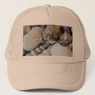 Casquette Photographie des coquillages d'été exotiques tropi