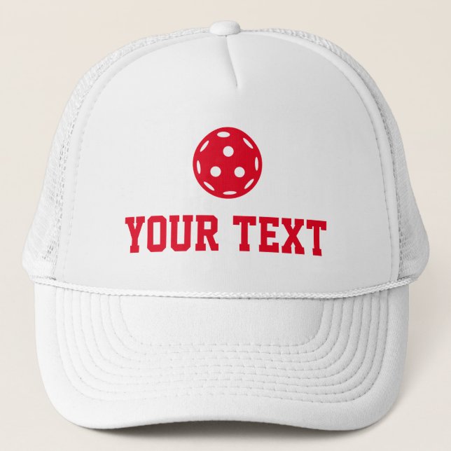 Casquette Pickleball Baller Funny Nom du texte personnalisé (Devant)