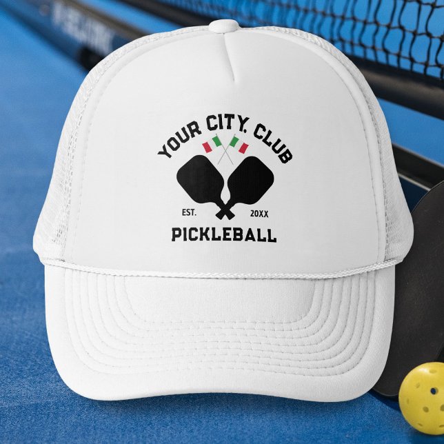 Casquette Pickleball Club Team Italian Flag Pickler Gift (Créateur téléchargé)