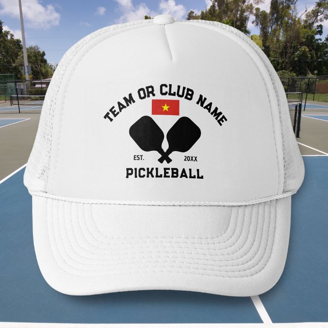 Casquette Pickleball Club Team Name Vietnamese Vietnam Flag (Créateur téléchargé)