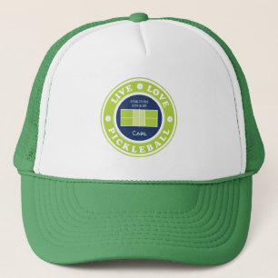 Casquette Pickleball : live, amour, pickleball, texte person