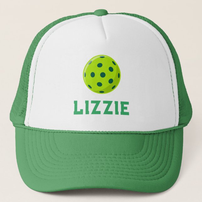 Casquette Pickleball Nom personnalisé, Texte, Monogramme | D (Devant)
