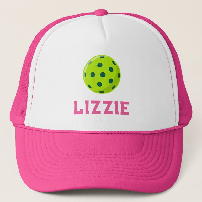 Casquette Pickleball Nom personnalisé, Texte, Monogramme | D (Devant)