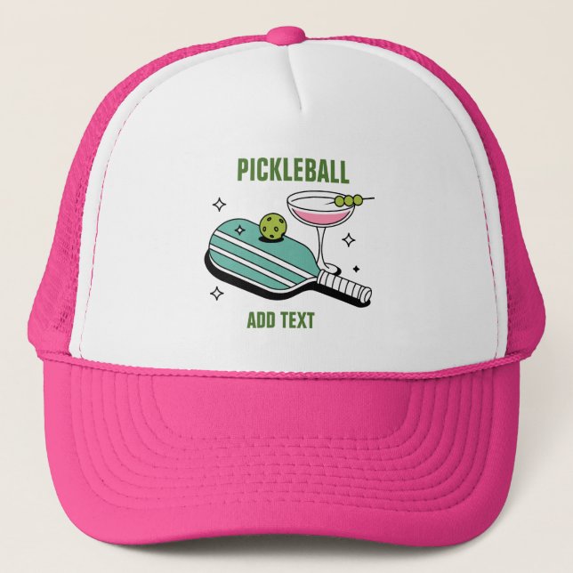 Casquette Pickleball Paddle and Cocktail (Devant)