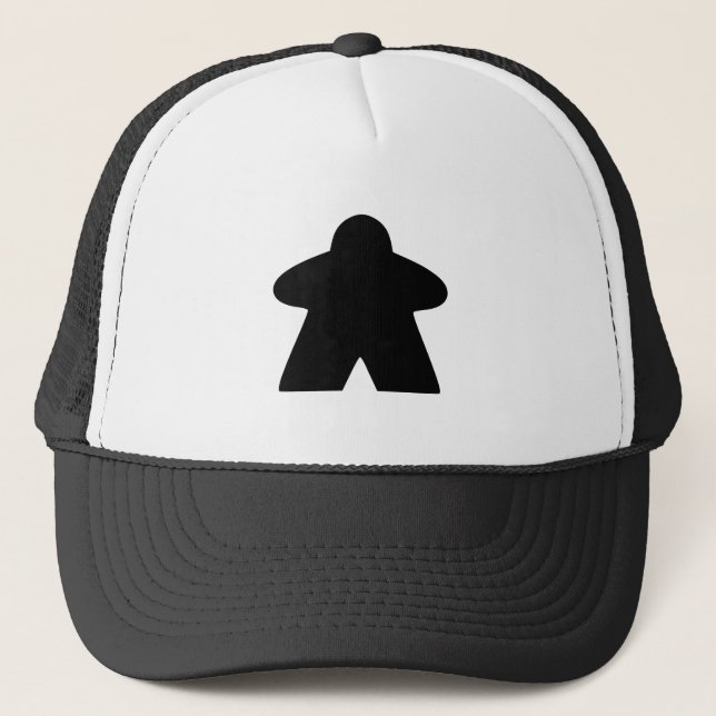 Casquette Pièce de jeu Black Meeple Board (Devant)