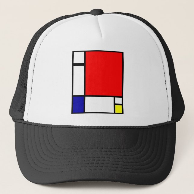 Casquette Piet Mondrian - art néo-plastique (Devant)