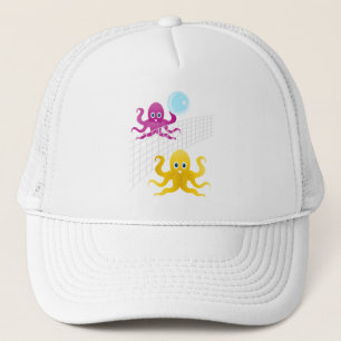 Casquette Pieuvres amusantes jouant au volley-ball