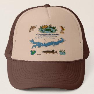 Casquette Pine River Pond NH - GO FISH Brown Trucker Hat