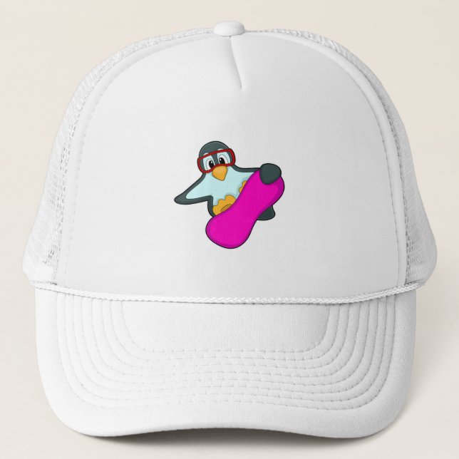 Casquette Pingouin à Snowboard Sports & Ski lunettes (Devant)