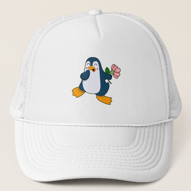 Casquette Pingouin avec fleur de rosa (Devant)