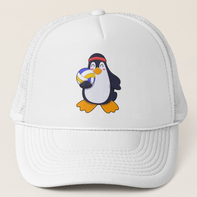 Casquette Pingouin dans les sports de volleyball (Devant)
