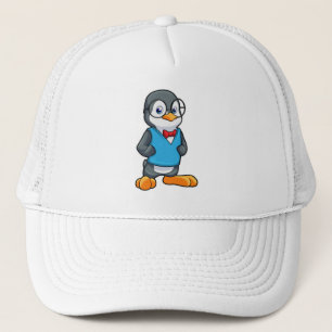 Casquette Pingouin Nerd avec lunettes