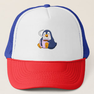 Casquette Pingouin with Cup of Coffee