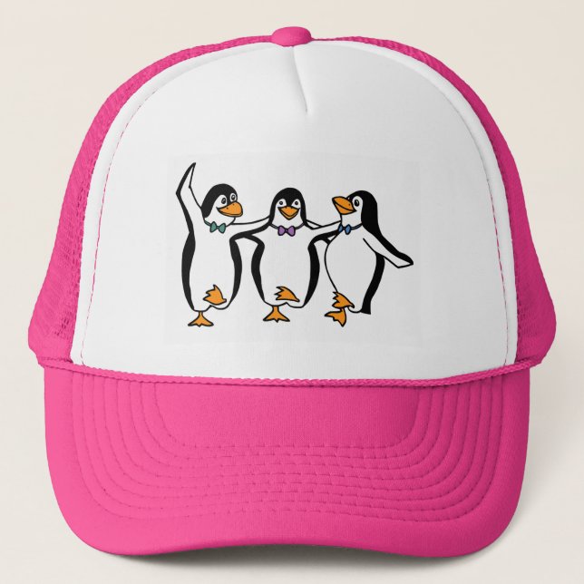 Casquette Pingouins de danse Animés mignons (Devant)
