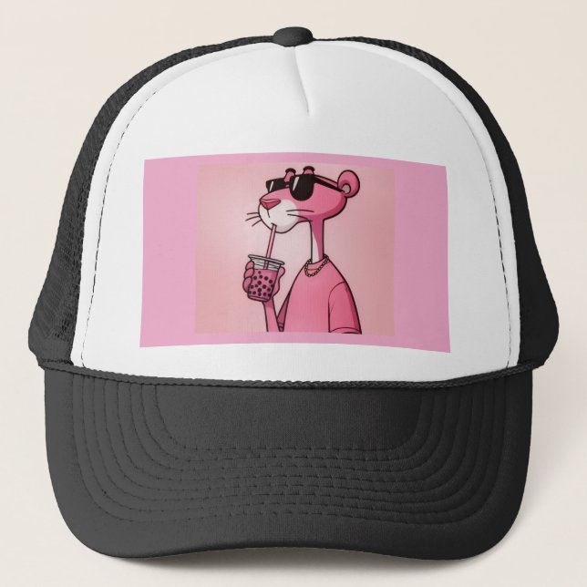 Casquette Pink Panther Hat – Cute & Bold Pink Tiger Cap (Devant)