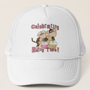 Casquette Pink Party Monkey 2e Anniversaire Tshirts et cadea