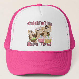 Casquette Pink Party Monkey 3e Anniversaire Tshirts et cadea