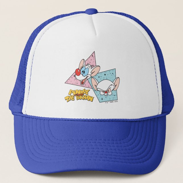 Casquette Pinky et le cerveau | Graphiques de caractères rét (Devant)