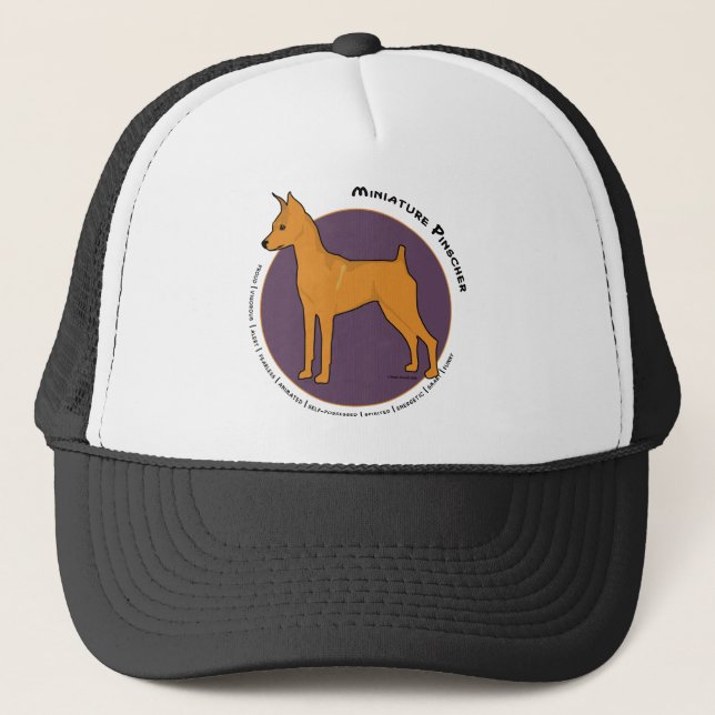 Casquette Pinscher miniature, rouge de mâle (Devant)