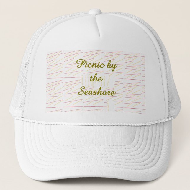 Casquette Pique-nique au bord de la mer  (Devant)