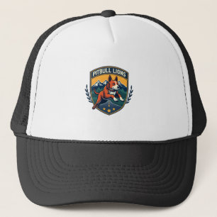 Casquette Pitbull Lions Mascotte Vintage Badge Sportif Vecte
