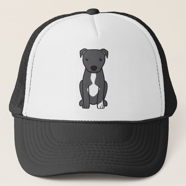 Casquette Pitbull Terrier américain (oreilles naturelles) (Devant)