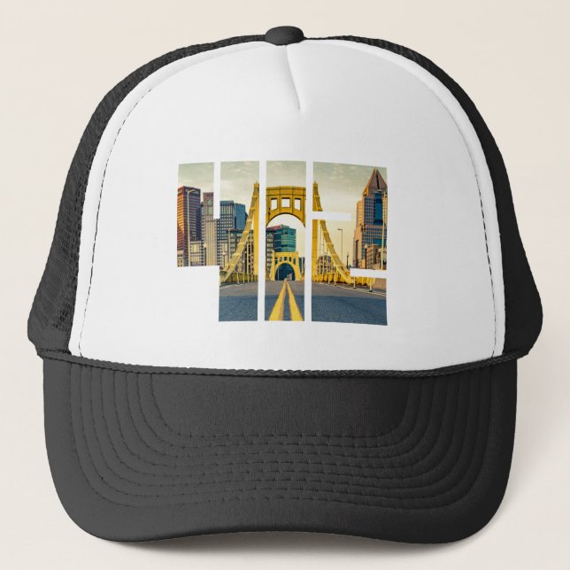 Casquette Pittsburgh Pennsylvania Steel City Skyline 412 Can (Devant)