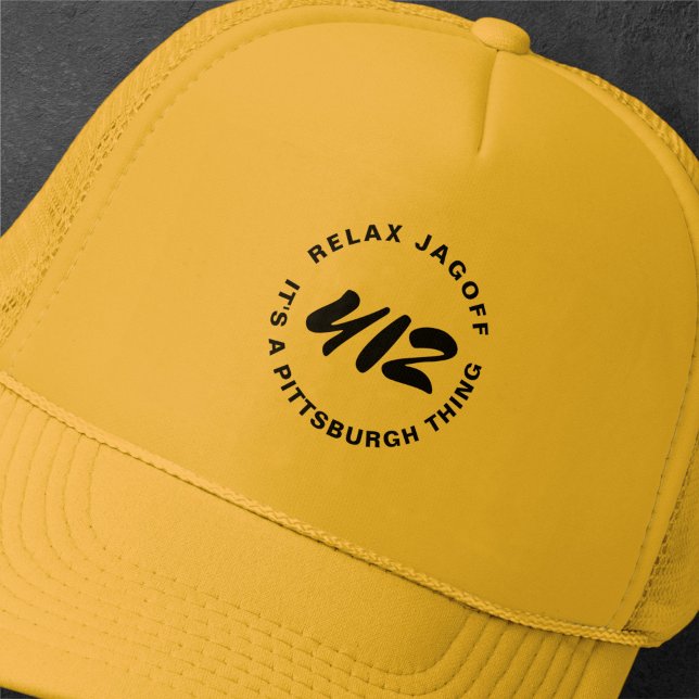Casquette Pittsburgh Thing Burgh City Vintage Trucker Hat (Créateur téléchargé)