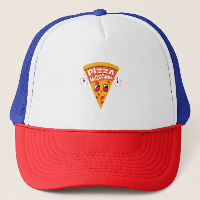Casquette Pizza is My Valentine - Cute Funny Food Love (Devant)