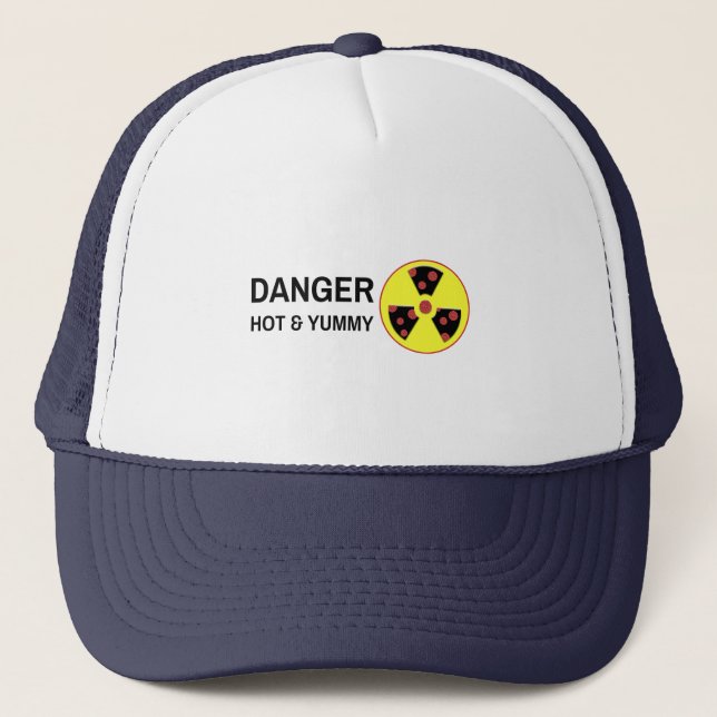 Casquette Pizza nucléaire chaud et délicieux (Devant)