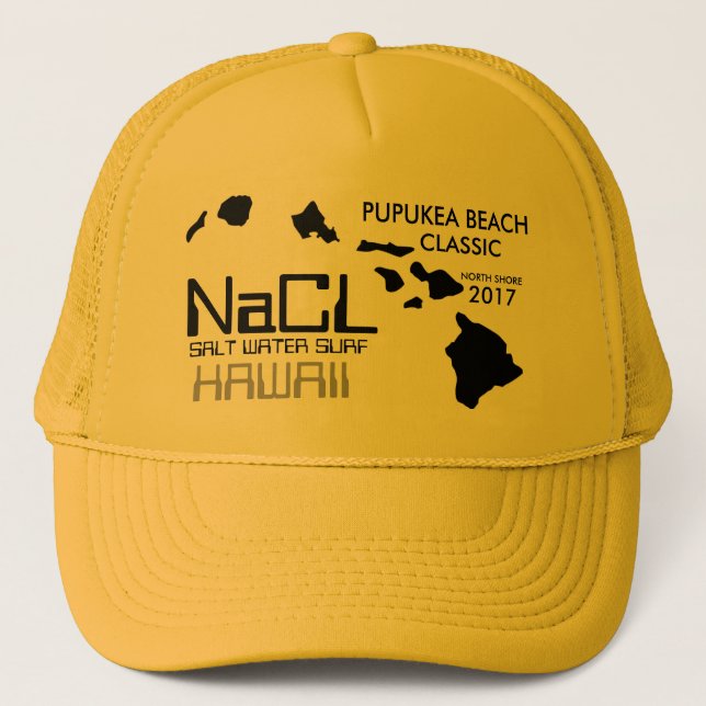 Casquette PLAGE DE PUPUPUKEA SURF D'EAU DE SEL NaCL (Devant)