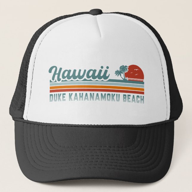 Casquette Plage Duke Kahanamoku Palmiers Hi Retro 80s (Devant)