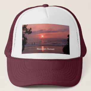Casquette Plage romantique Hawaii Sunset Ocean Beach