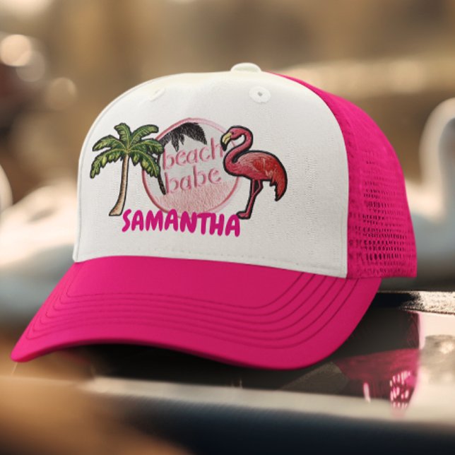 Casquette Plage rose bébé Patch tendance faux Cadeau (Créateur téléchargé)