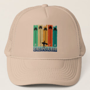CASQUETTE PLAGE VINTAGE CALIFORNIE PALMIERS