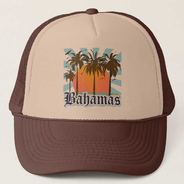 Casquette Plages d'îles des Bahamas (Devant)