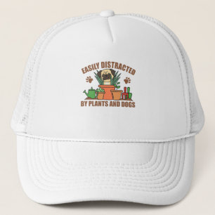 Casquette Plantes Et Chiens Drôle Carlin Dans La Fleur Jardi