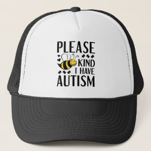 Casquette Please Bee Kind I Have Autism