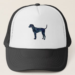 Casquette Plott Hound Noir Aquarelle Silhouette