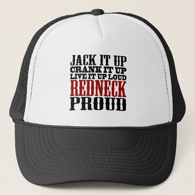 Casquette Plouc fier (noir et rouge) (Devant)
